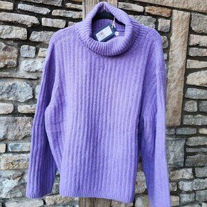Universal Thread Purple Turtleneck Cowl Sweater NWT